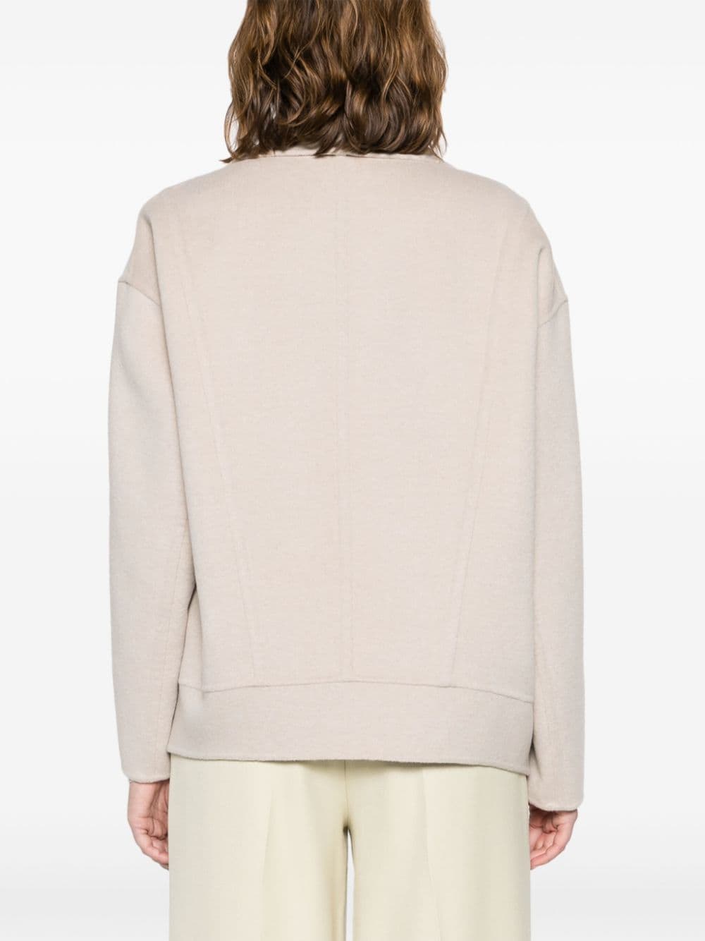 Shop Fendi Ff-print Wool-blend Jacket In Neutrals
