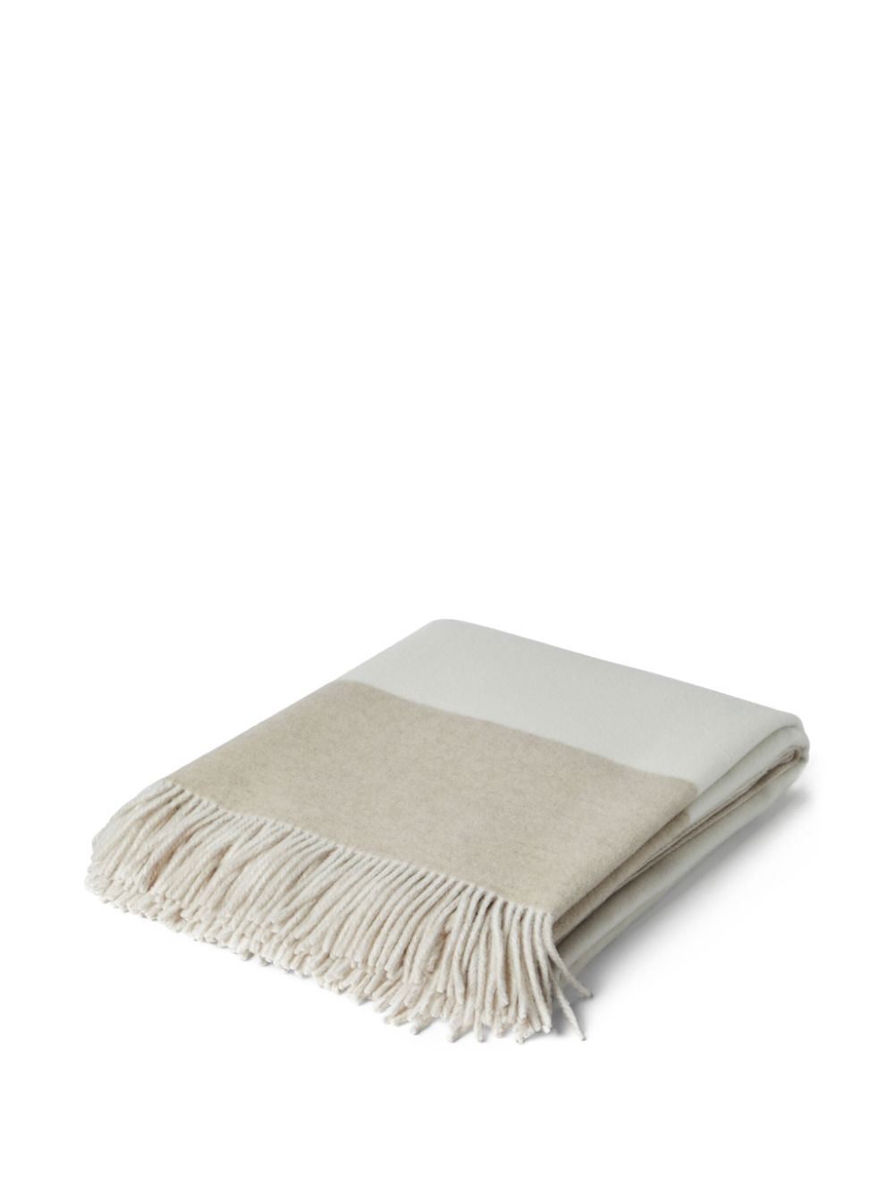 Best buy for Brunello Cucinelli two-tone fringed cashmere blanket Men