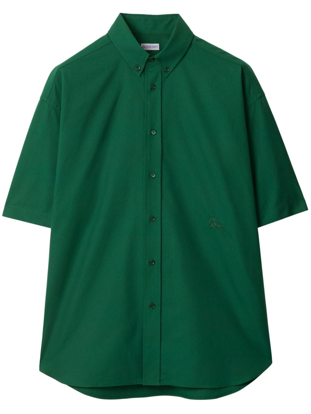 Burberry Overhemd met geborduurd logo Groen