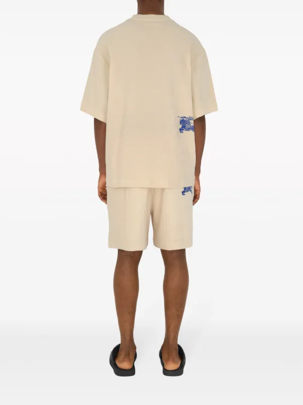 Burberry logo-print Cotton Shorts | Neutrals | FARFETCH