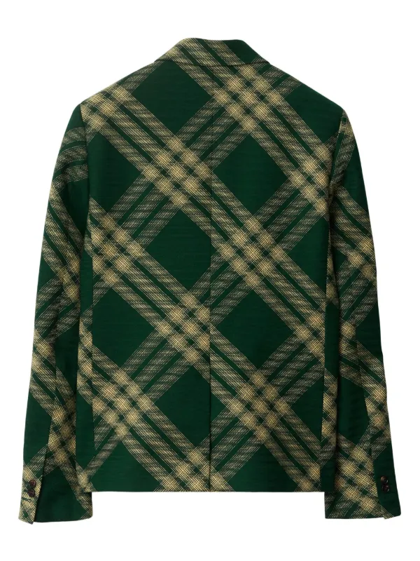Burberry チェック ジャケット | グリーン | FARFETCH JP
