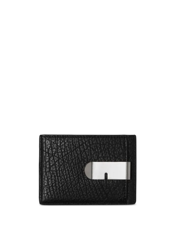 Burberry B-Cut Clip Leather Cardholder | Black | FARFETCH