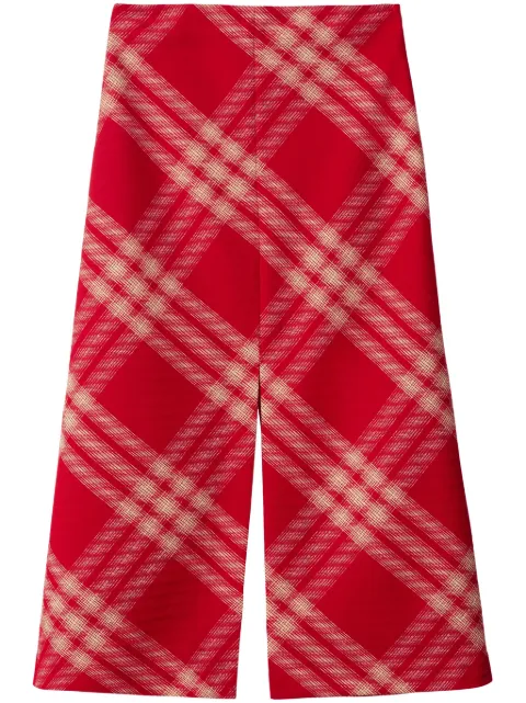 Burberry checked wool maxi skirt