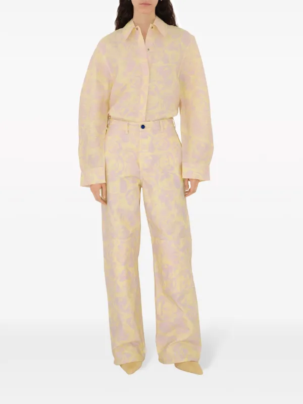 Burberry floral-print Taffeta Shirt | Pink | FARFETCH