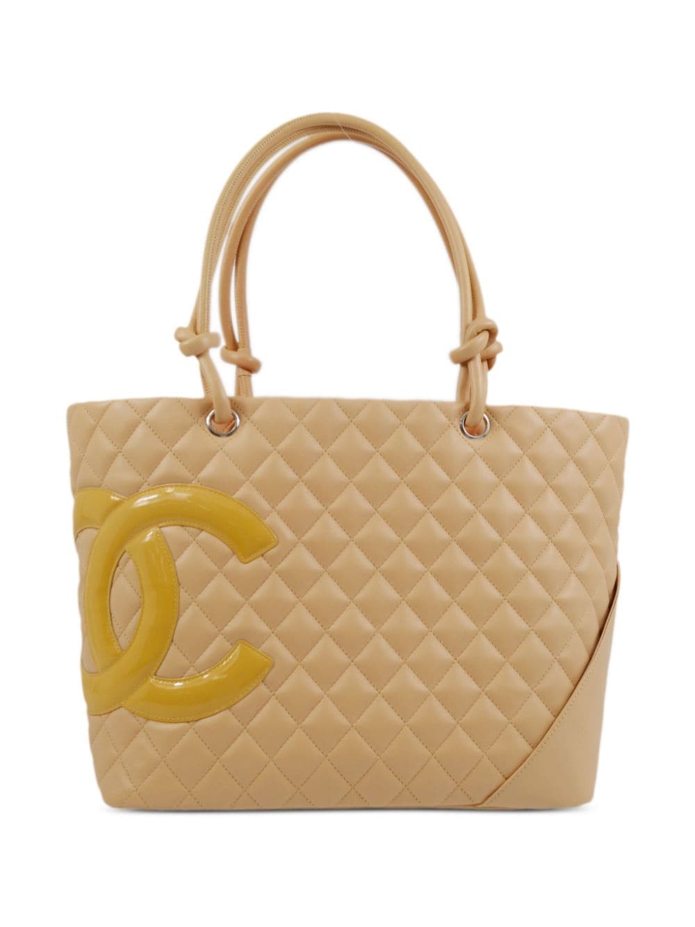 Pre-owned Chanel 2006 Cambon Ligne Tote Bag In Brown