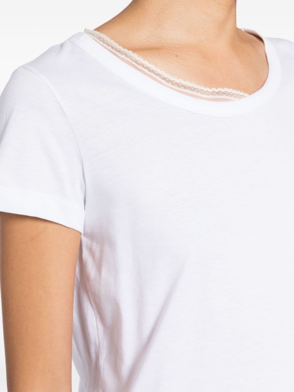 Shop N°21 Layered-design Cotton T-shirt In White
