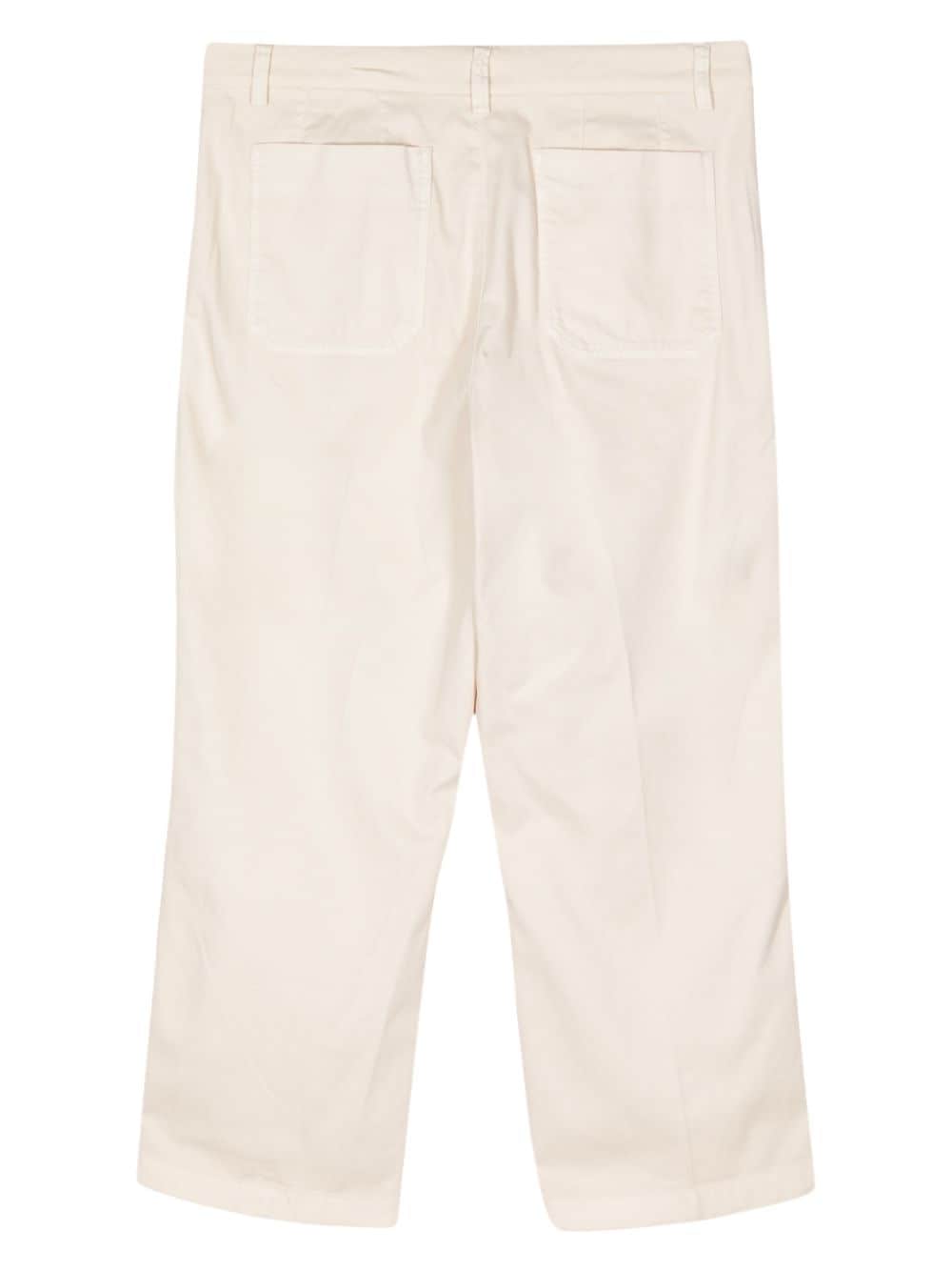 Shop N°21 Straight-leg Cotton Trousers In Neutrals