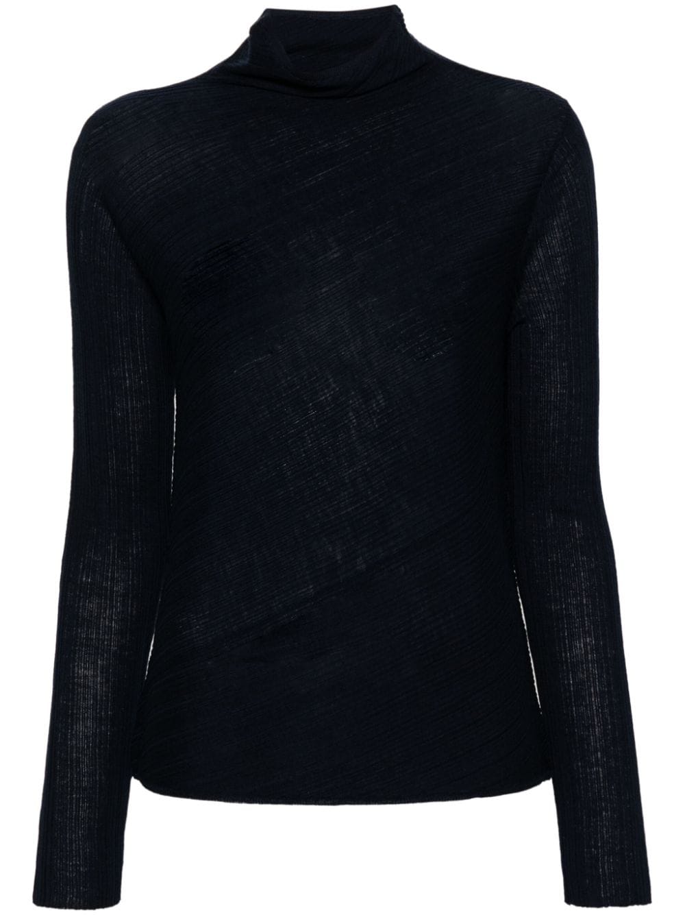 Theory Roll-neck Knit Top In Blue