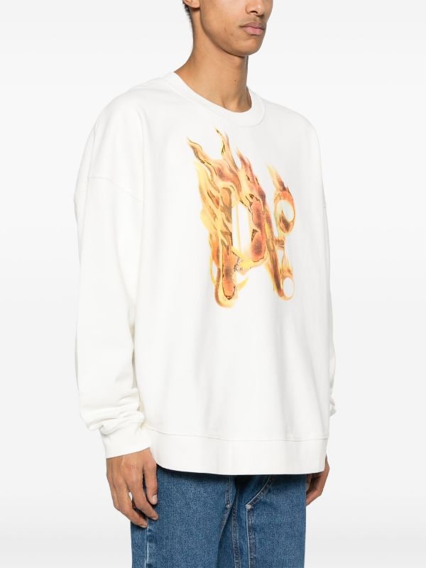 Palm Angels Moletom Com Logo De Chama - Farfetch