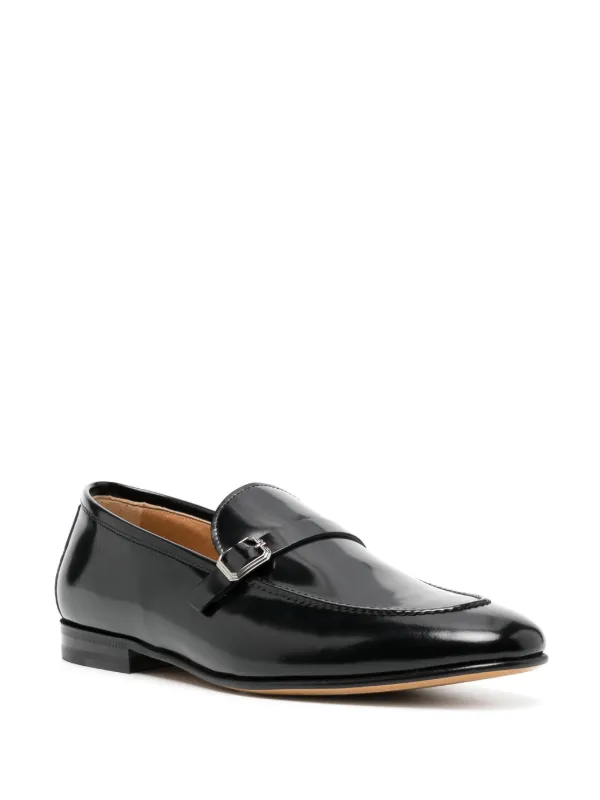 Moreschi Mocassins En Cuir a Bout En Amande Noir FARFETCH TN