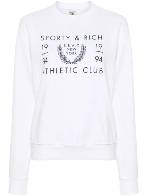 Sporty & Rich SRAC logo-print cotton sweatshirt
