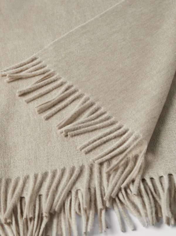 Brunello Cucinelli フリンジ ブランケット 200cm x 150cm 