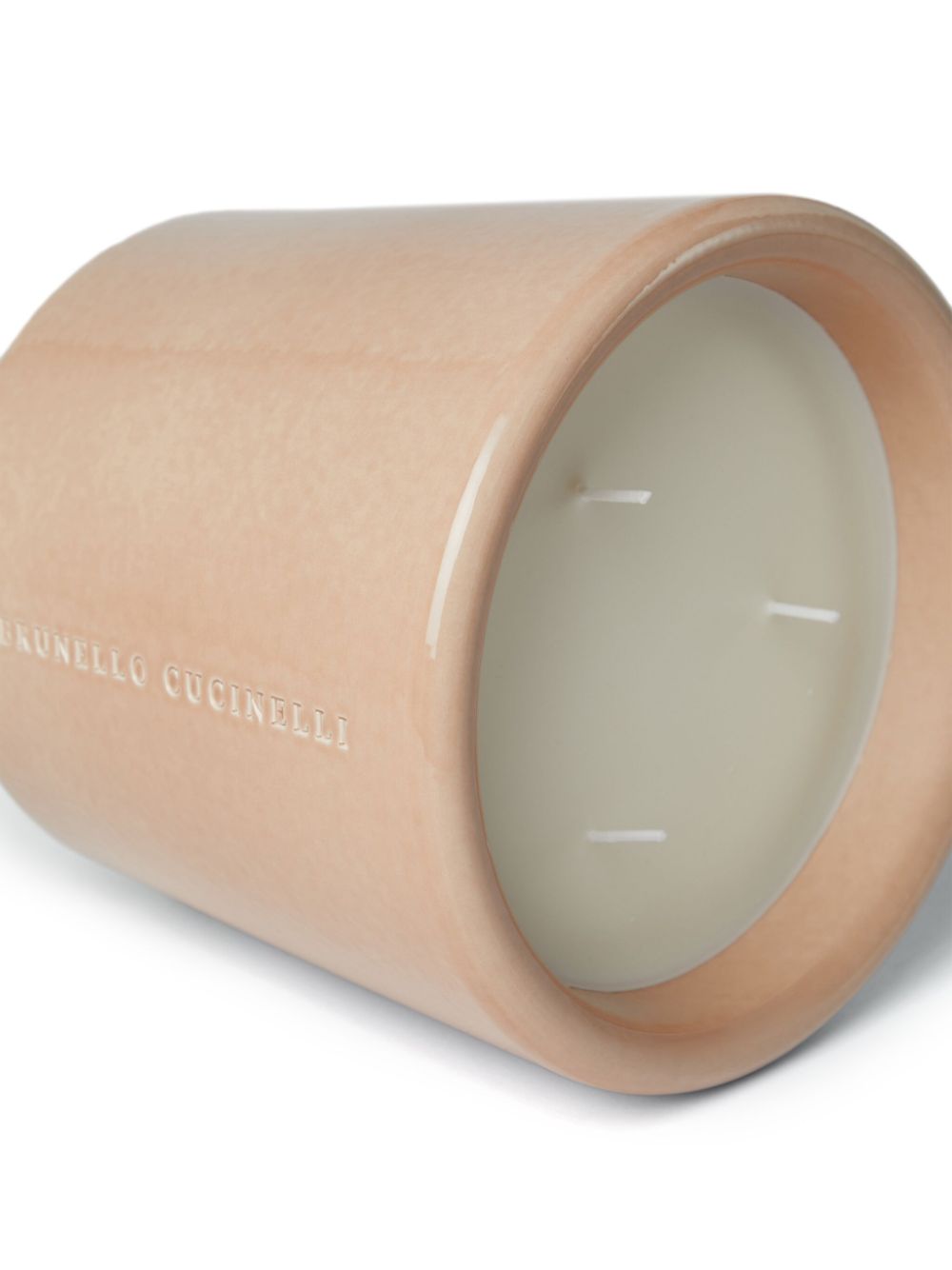 Shop Brunello Cucinelli Ceramic Scented Candle In Neutrals