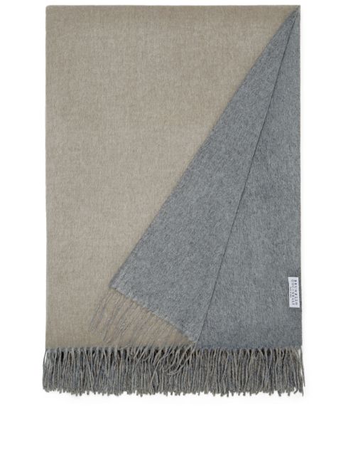 Brunello Cucinelli frayed-edge silk blanket Men