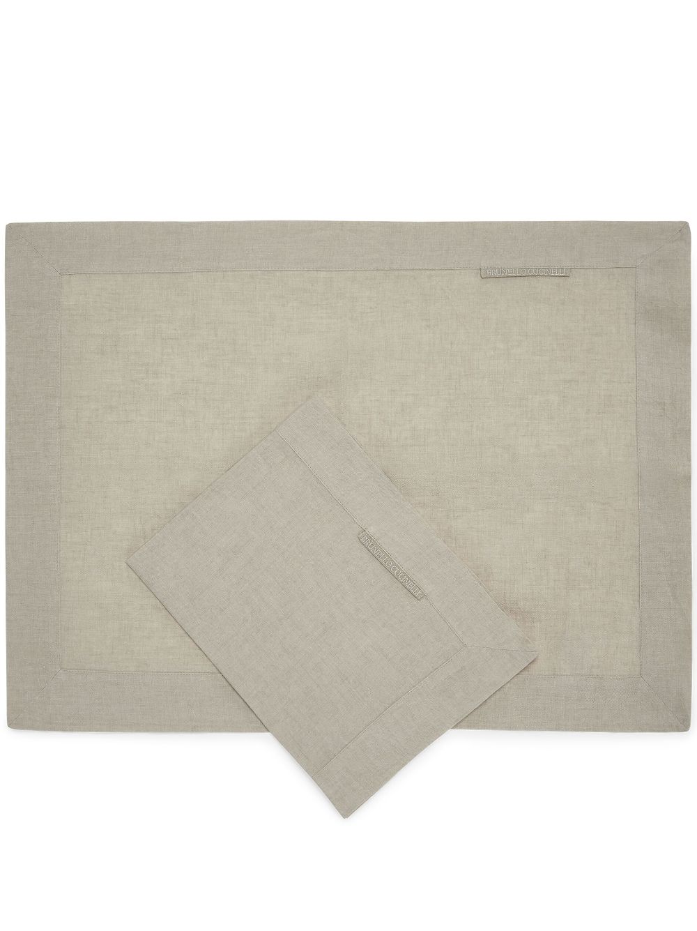 Brunello Cucinelli Linen Placemats (set Of Two) In Neutral