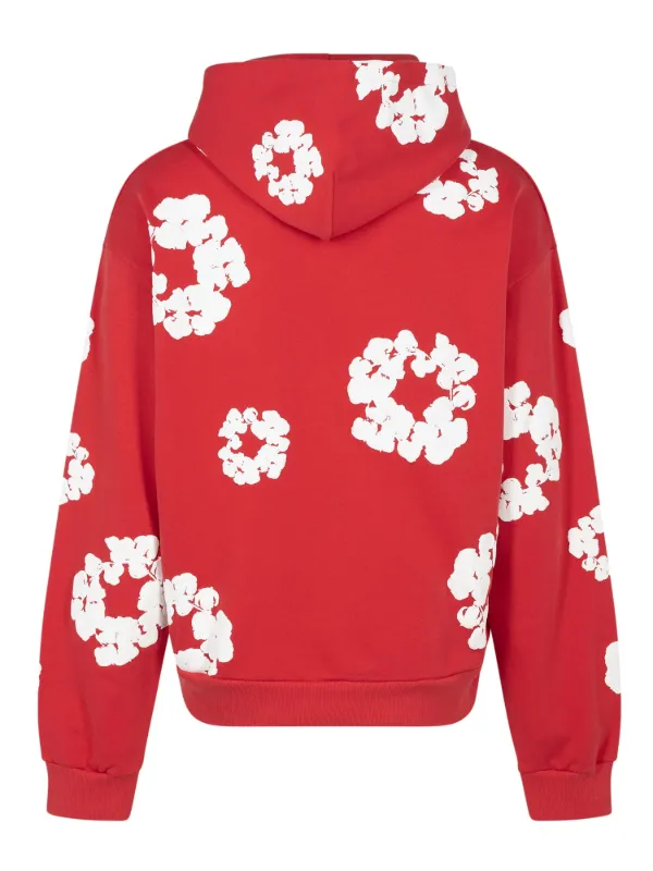 Denim Tears The Cotton Wreath Hoodie | Red | FARFETCH