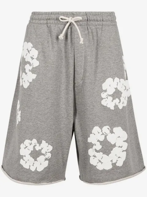 Denim Tears drawstring "Cotton Wreath" track shorts 