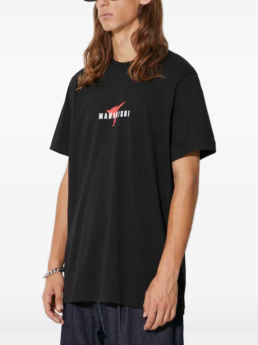 Maharishi Invisible Warrior T-shirt met grafische print Zwart