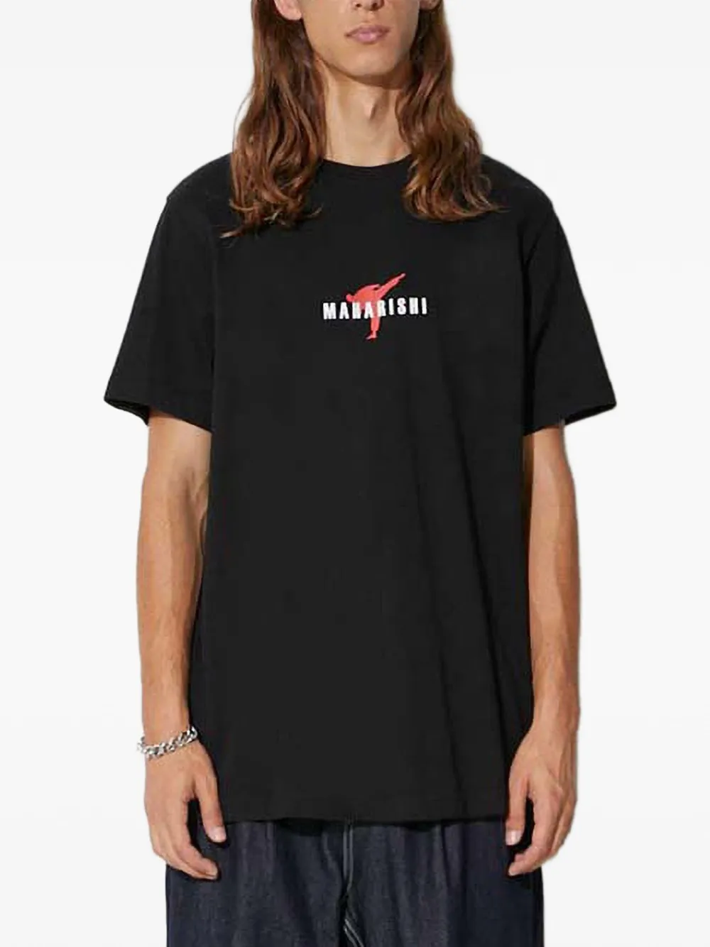 Maharishi Invisible Warrior T-shirt met grafische print Zwart