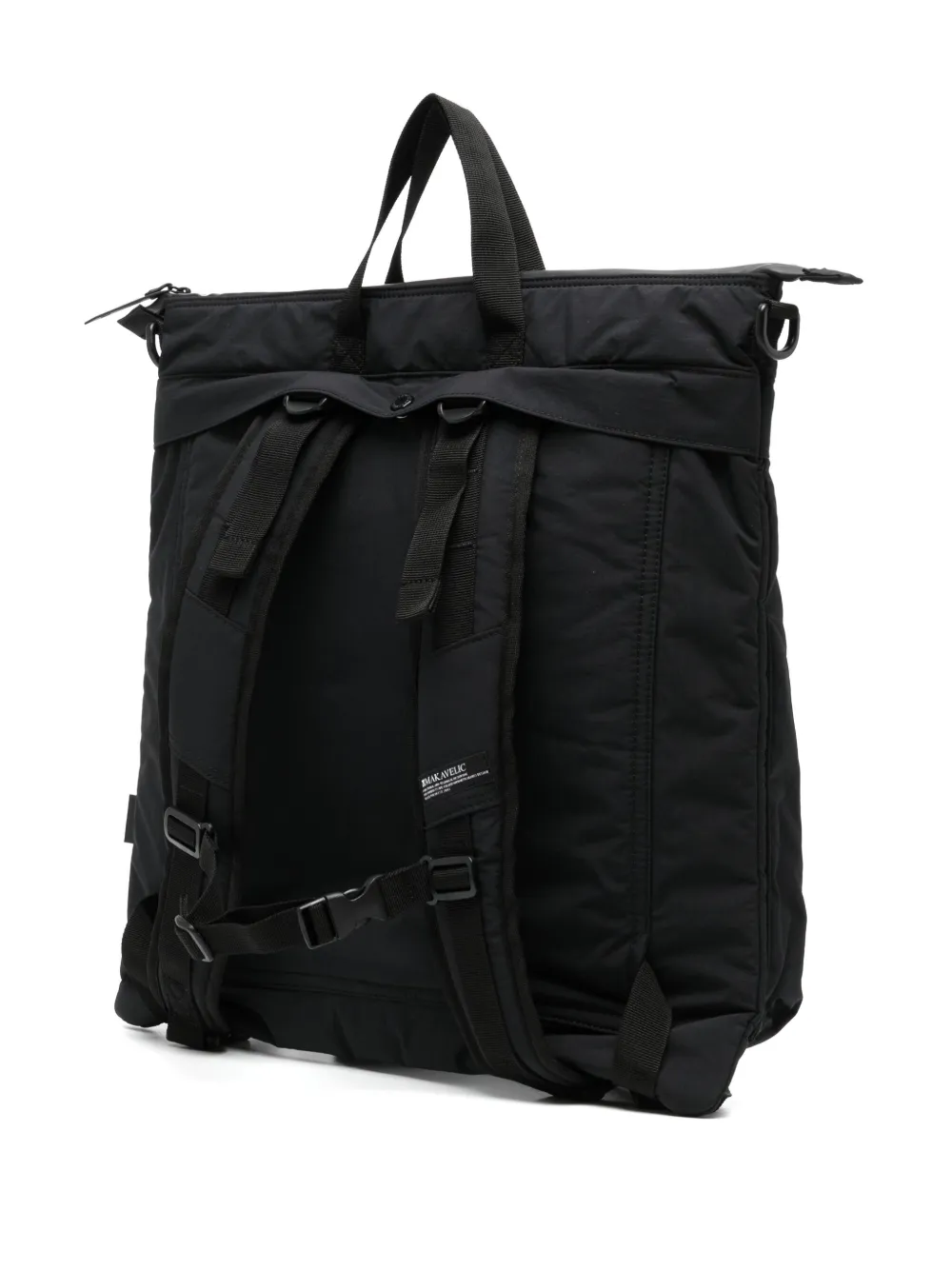 Shop Makavelic Logo-patch Tote Backpack In Black