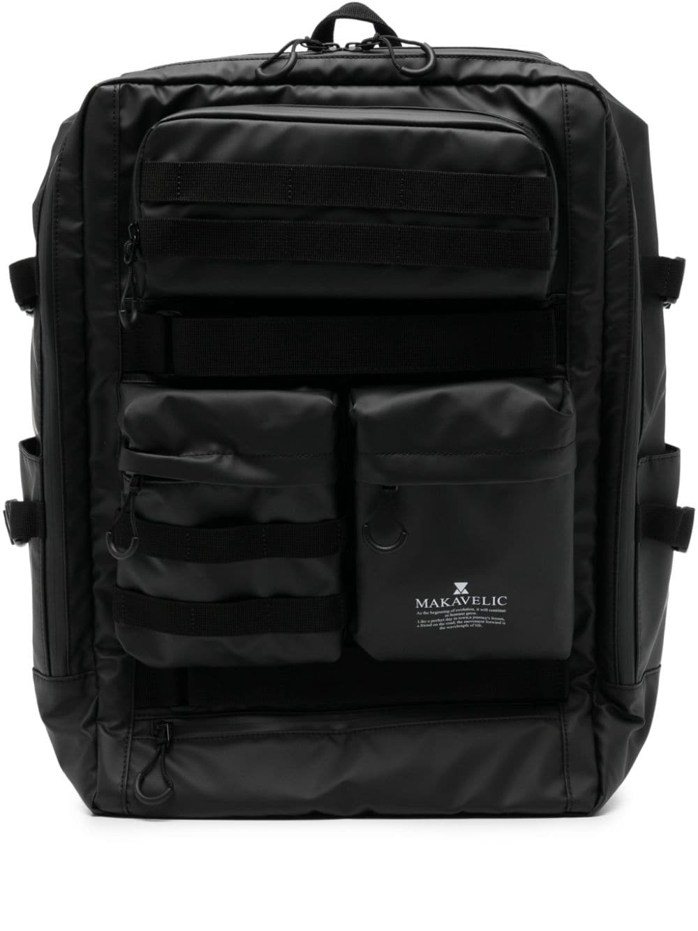 Makavelic multi-pocket backpack Zwart