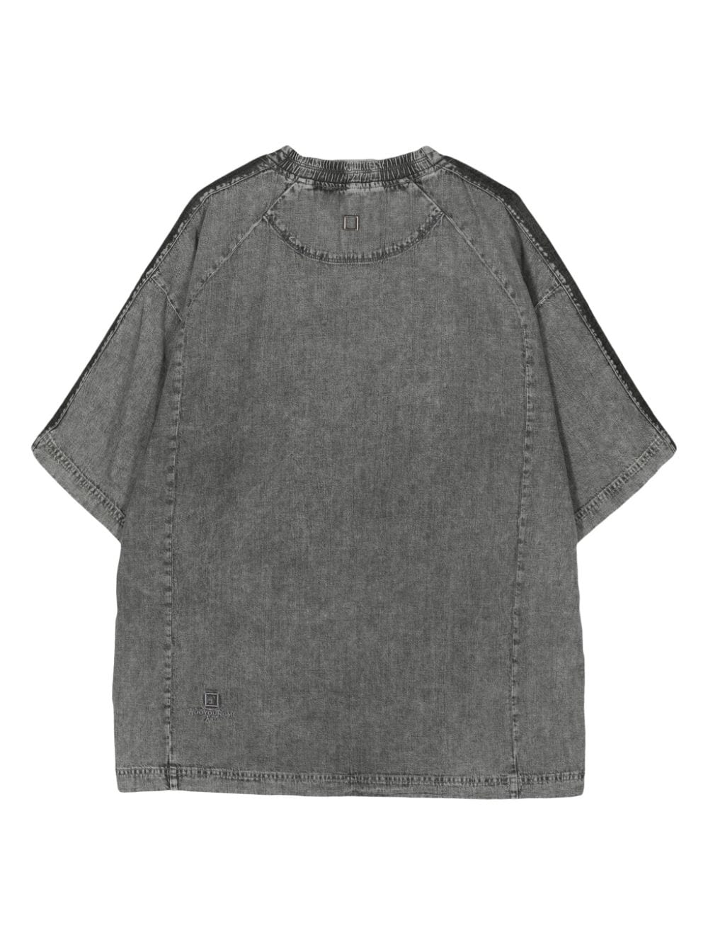 Shop Wooyoungmi Logo-appliqué Denim T-shirt In Grey