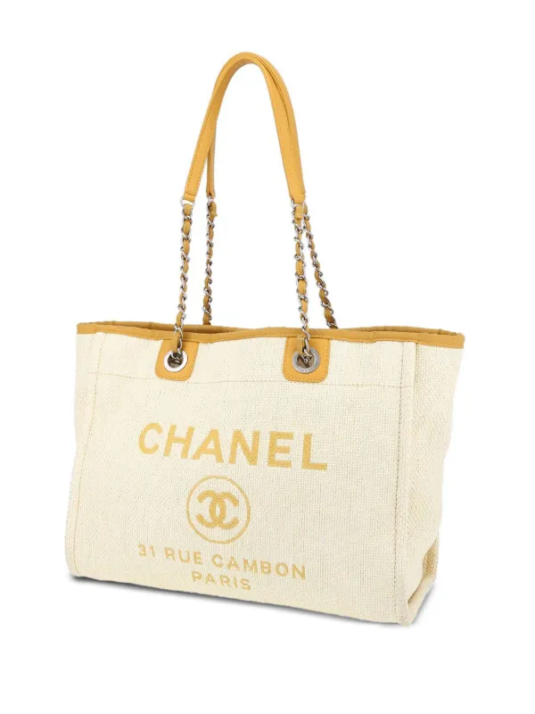 CHANEL Pre-Owned 2016 Deauville Tote Bag Yellow FARFETCH PH