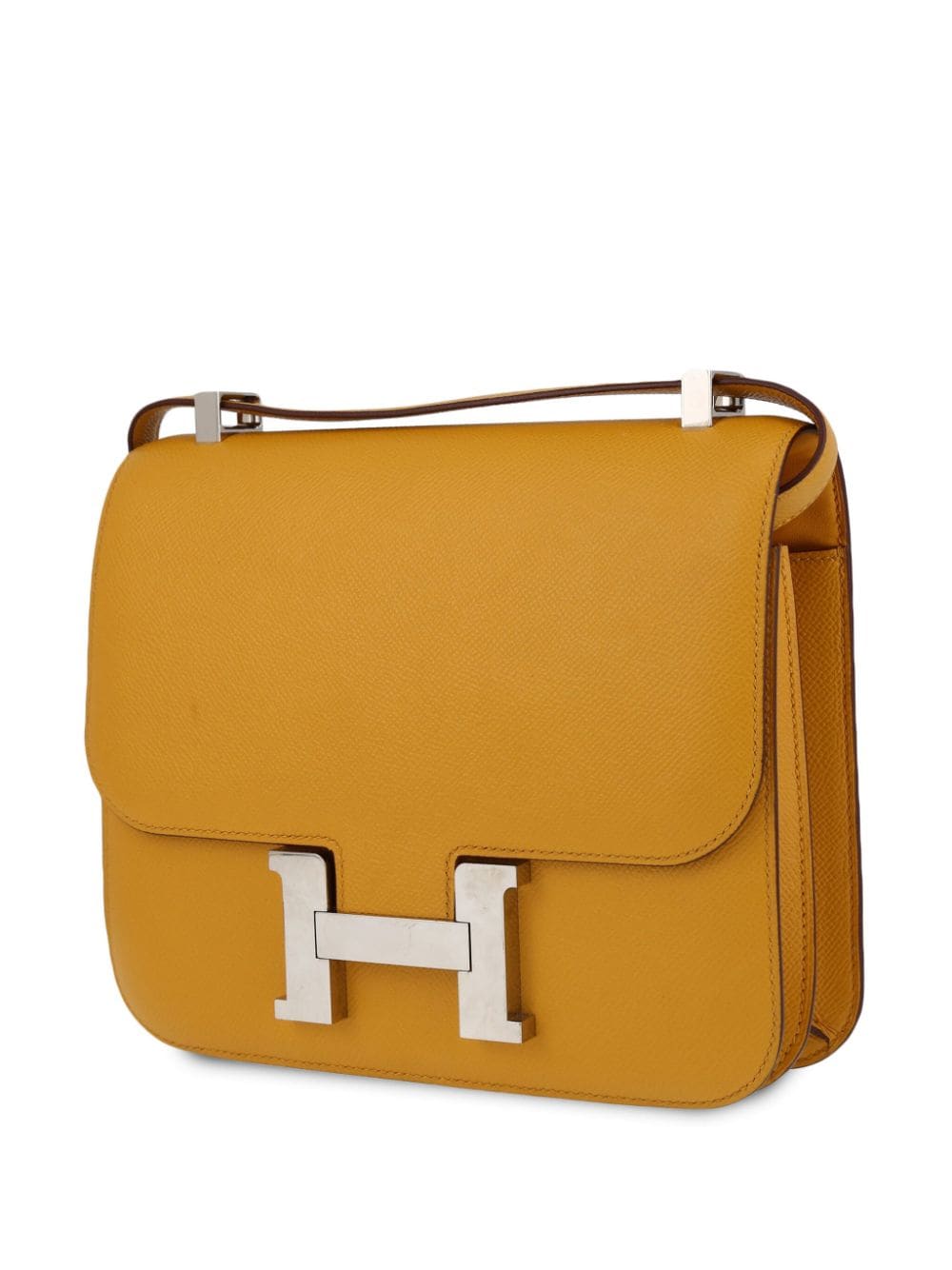 Pre-owned Hermes 2018  Large Constance Shoulder Bag In Yellow