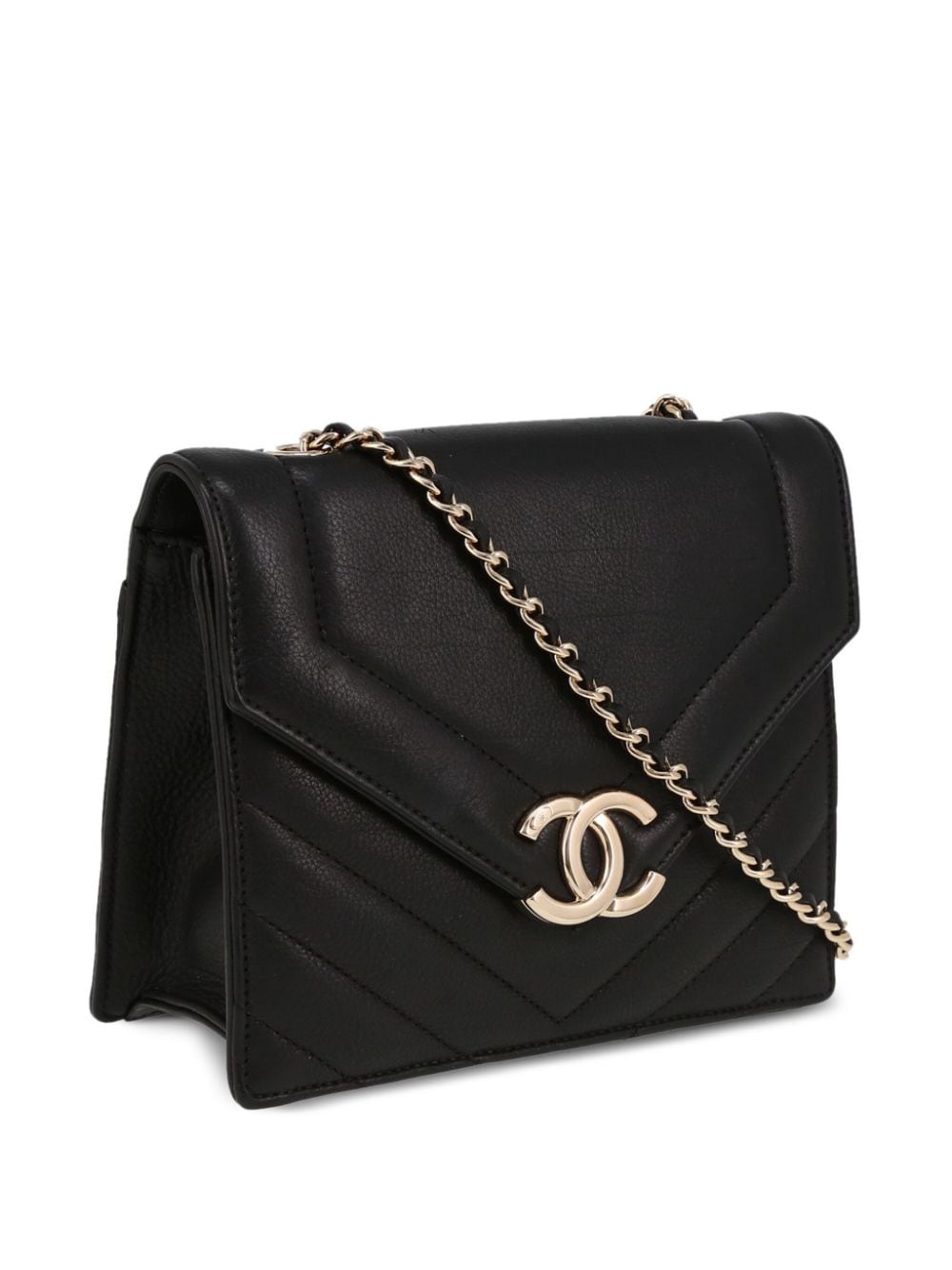 Pre-owned Chanel 2020 Envelope Shoulder Bag In Black