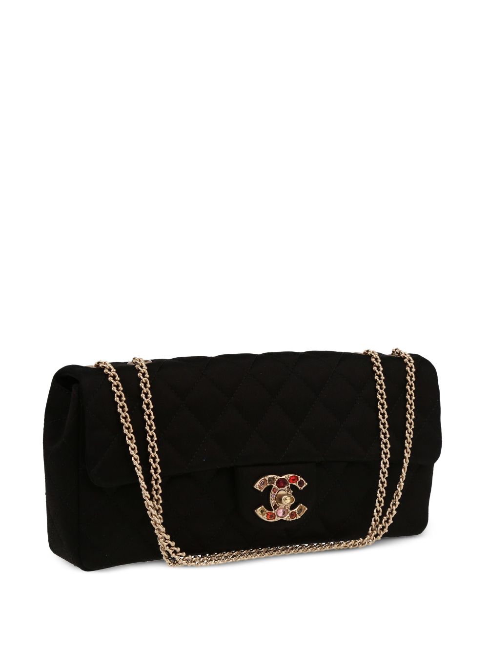 Pre-owned Chanel 2009 Diamond-quilted Shoulder Bag In Black