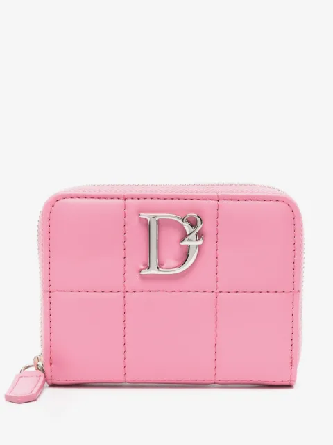 DSQUARED2 logo-plaque quilted wallet