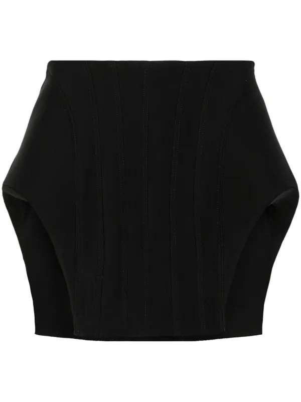 Mugler  コルセットスタイルミニドレス ブラック　34 Mugler corset-inspired Mini Skirt | Black | FARFETCH