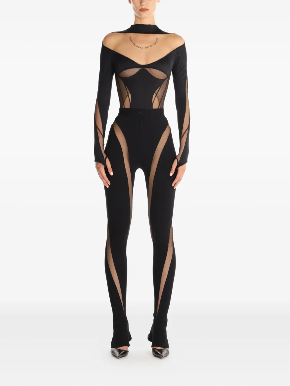 Mugler Skinny broek - Zwart