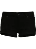 Mugler low-rise denim mini shorts - Black