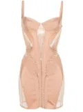 Mugler corset mini dress - Neutrals