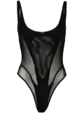 Mugler mesh corset body - Black