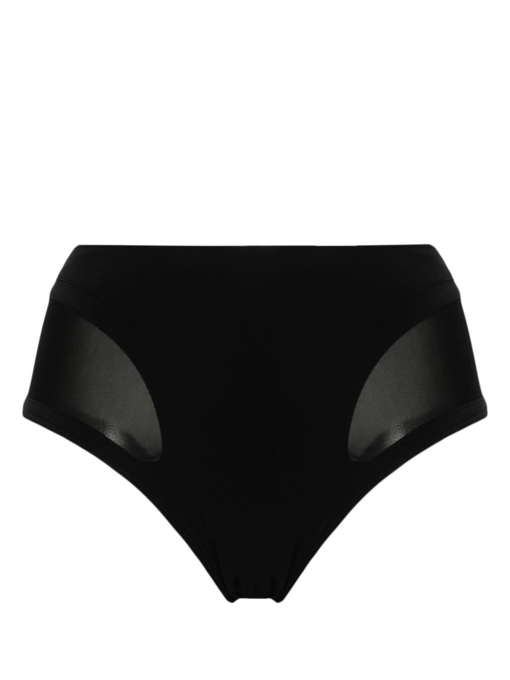 Mugler Panelled Bikini Bottom In Black