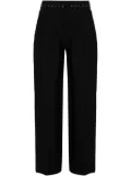 Mugler hook-eye wide trousers - Black