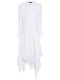 Mugler poplin midi dress - White