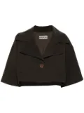 Issey Miyake Pre-Owned 1990s wool cropped jacket - Green
