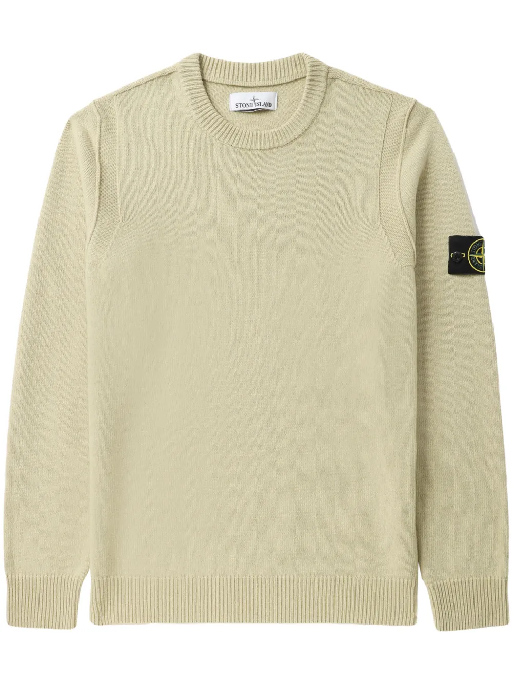Stone Island Yellow Chenille Sweater In Neutrals