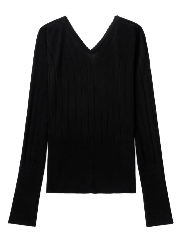 Jacquemus Le Haut Pralu Ribbed Jumper | Black | FARFETCH Jacquemus Le Haut Pralu Ribbed Jumper | Black | FARFETCH