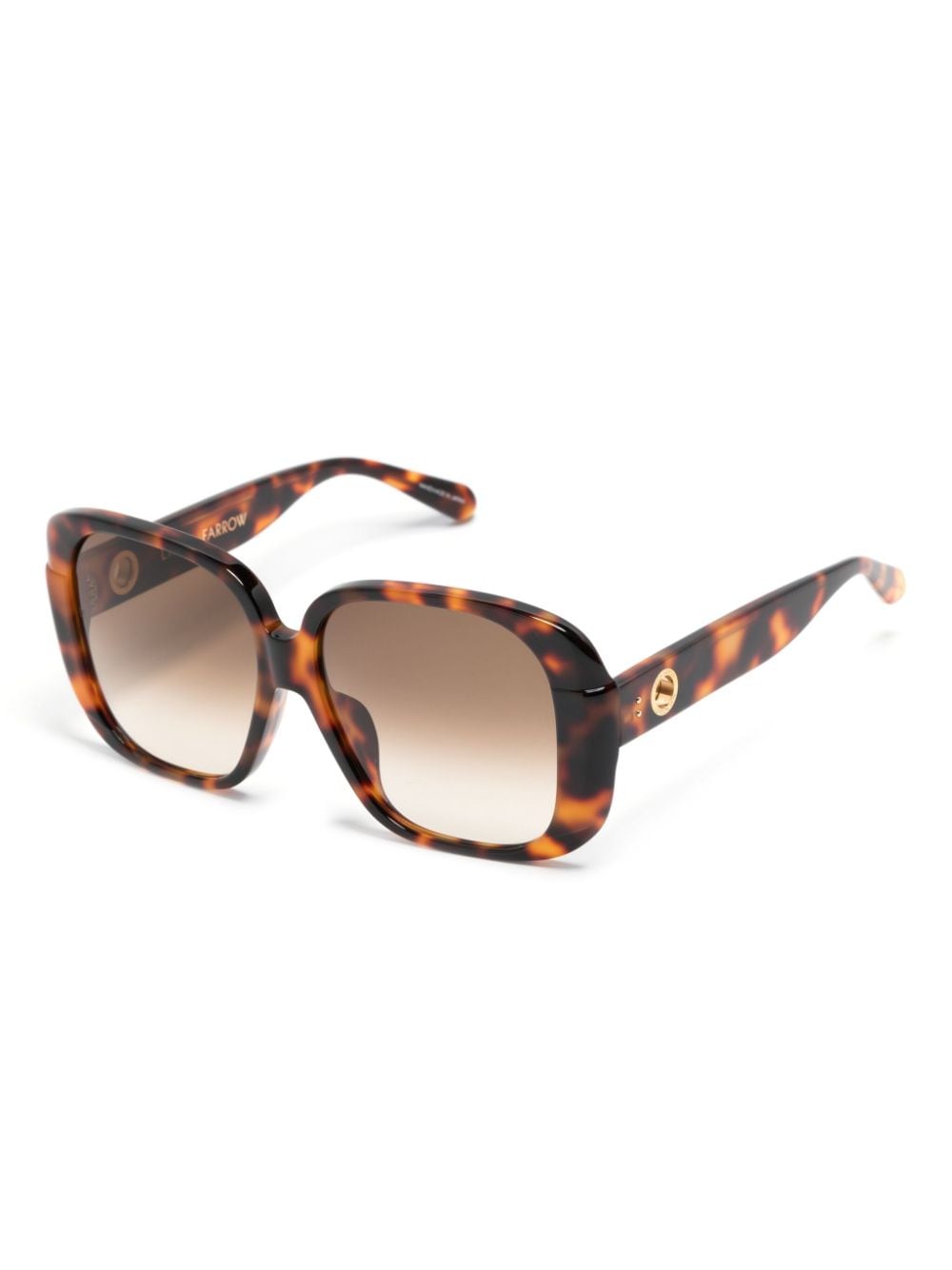 Shop Linda Farrow Mima Square-frame Sunglasses In Brown