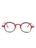 MASAHIROMARUYAMA round-frame titanium glasses - Red