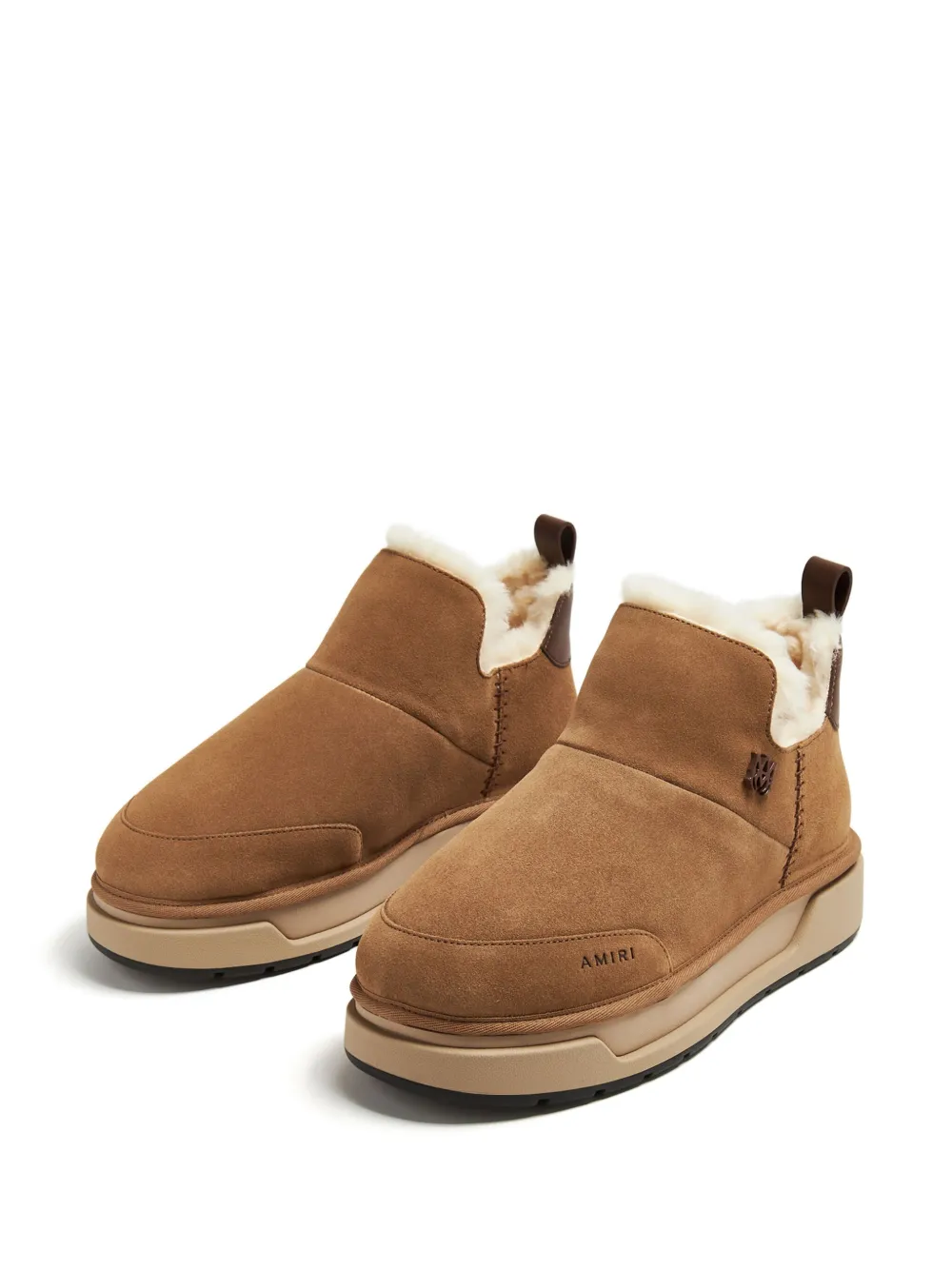 Shop Amiri Malibu Suede Boots In Brown