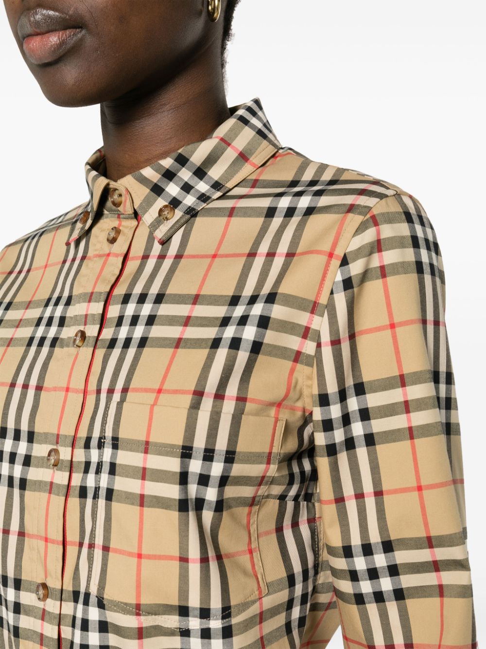 Cheap Burberry House-check-pattern shirt Women