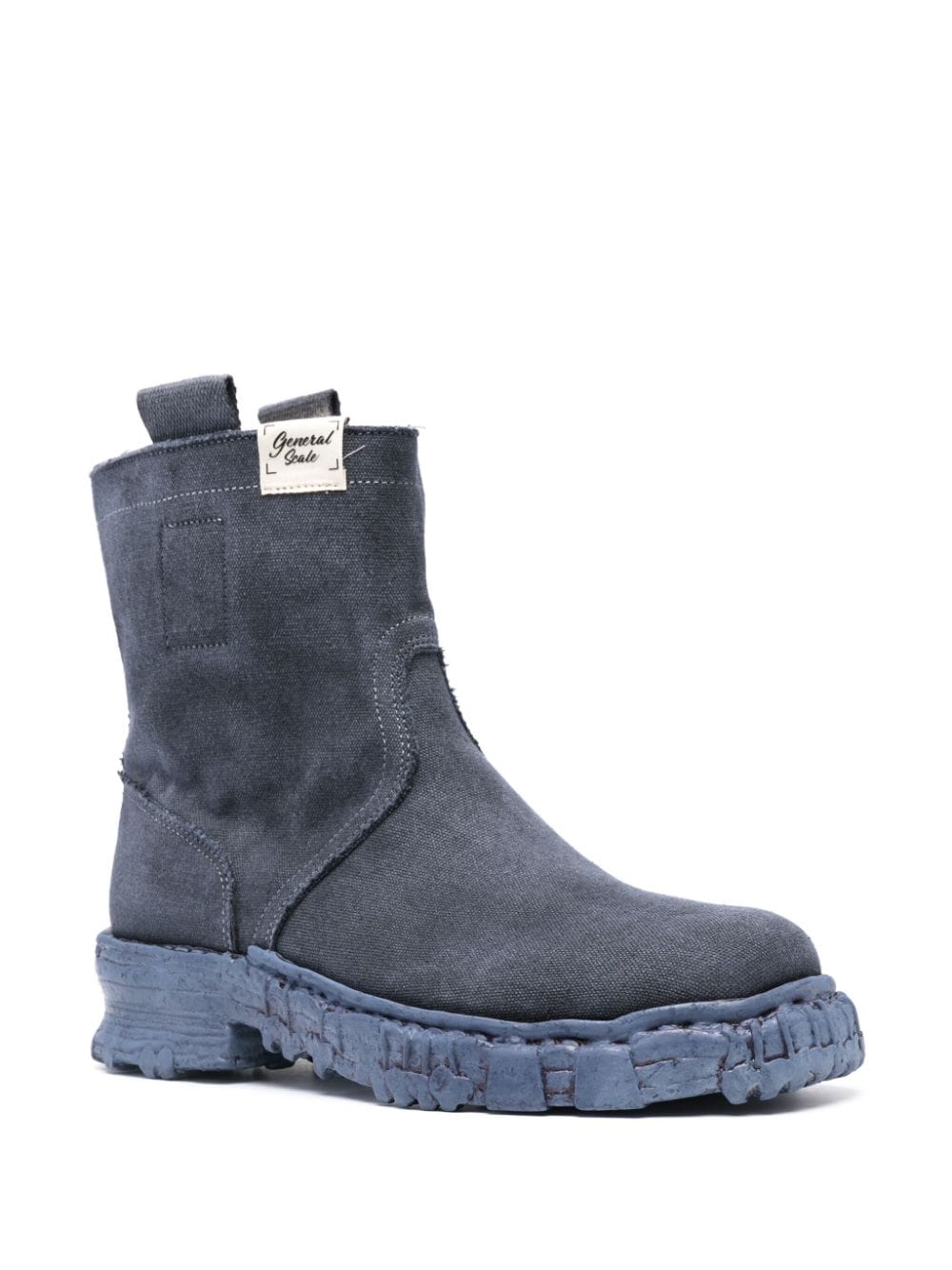 Maison Mihara Yasuhiro ankle-length organic cotton boots - Blauw