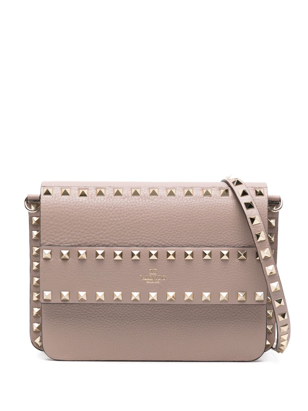 Valentino Garavani Rockstud leren crossbodytas Roze