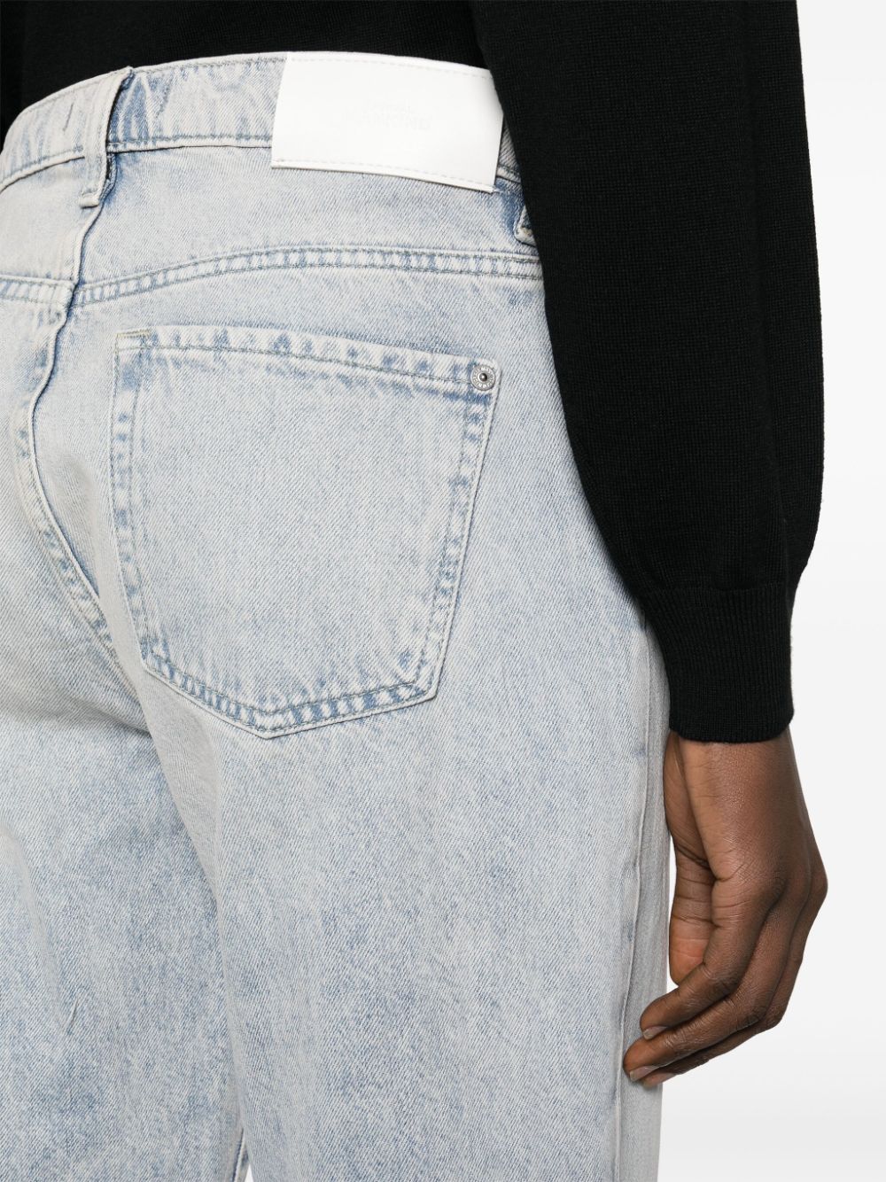 7 For All Mankind Gerafelde cropped jeans Blauw