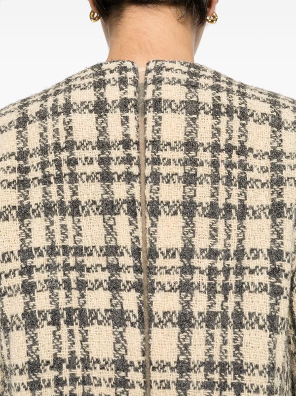 Veste en tweed a shops carreaux